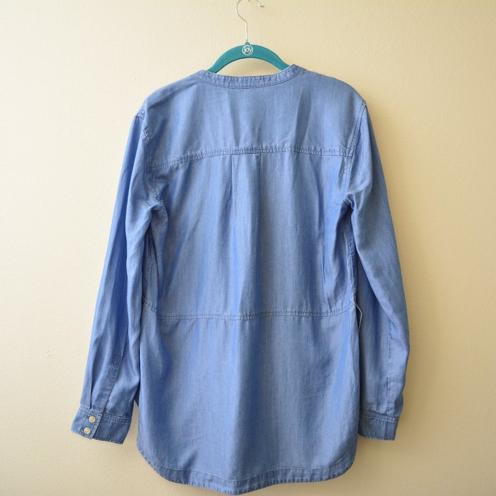 Athleta Chambray Tencel Popover Shirt Womens Size Small - Picture 3 of 10